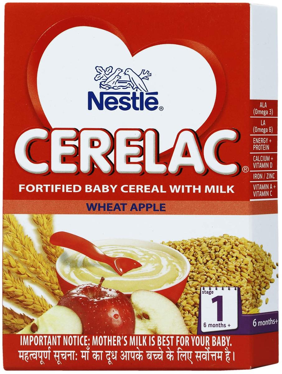 Nestle Cerelac Wheat Apple Baby Cereal, 6 to 12 Months 300 gm Refill Pack