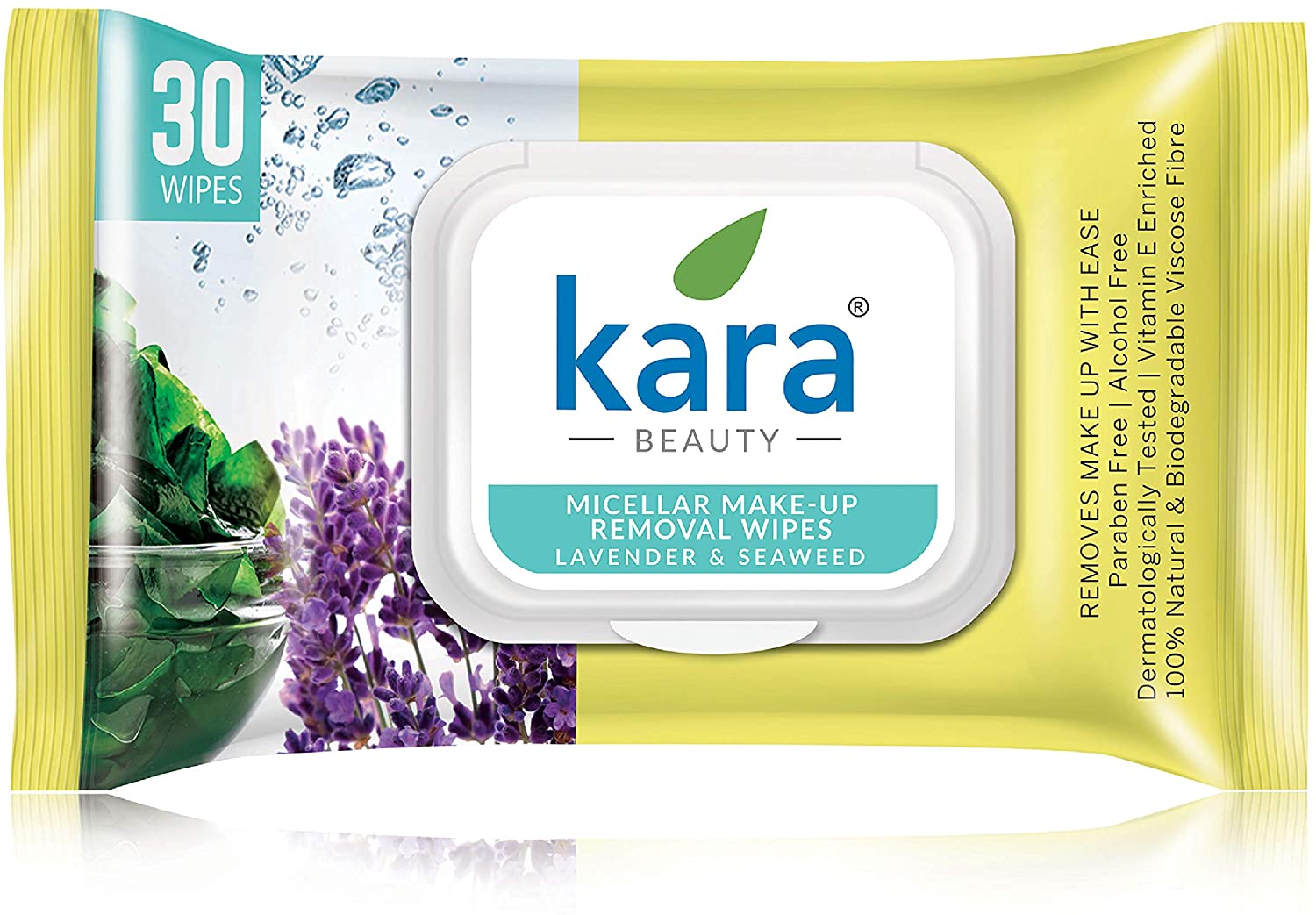 Kara Makeup Removal Seaweed and Lavender Face Wipes