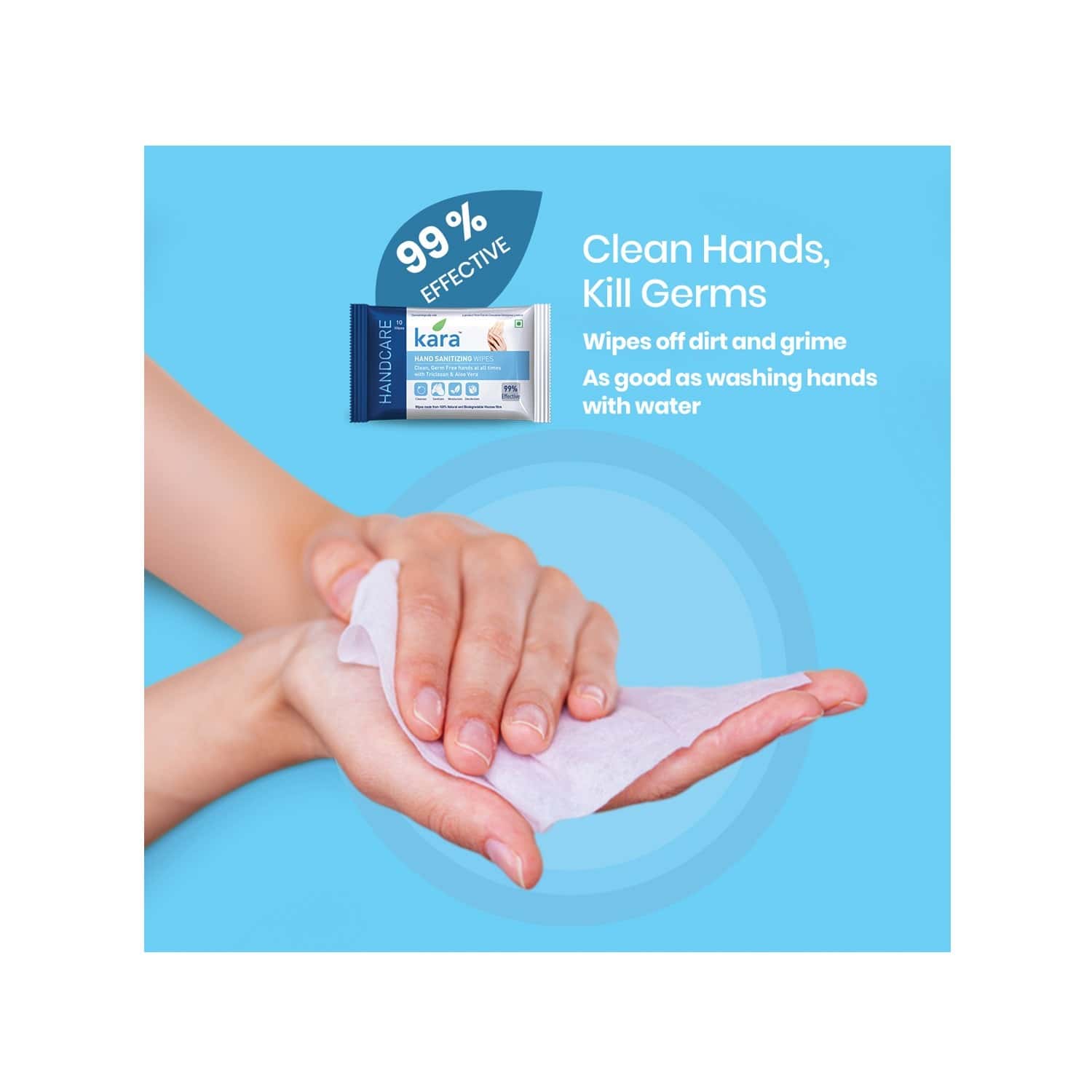 Kara Hand Sanitizing Wipes