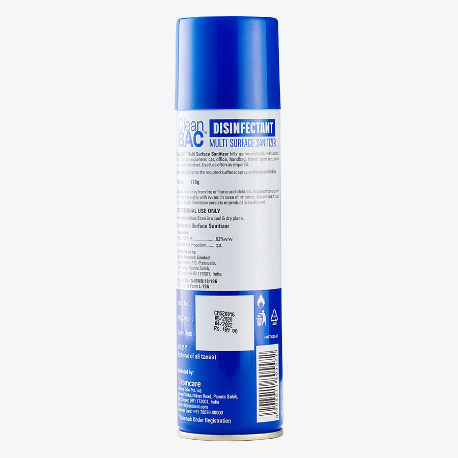 CleanBAC Multi Surface Sanitizer Spray