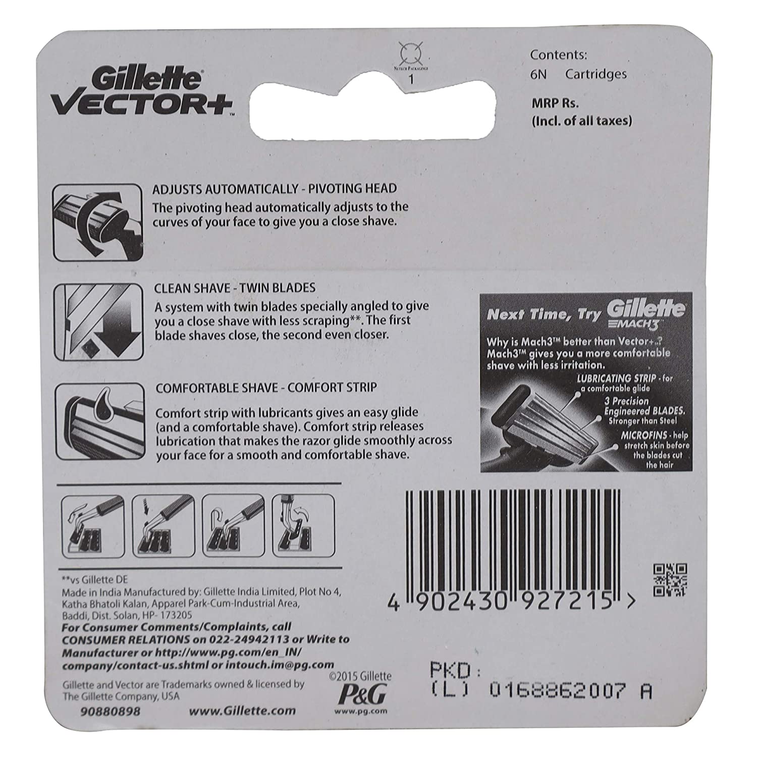 Gillette Vector Plus Cartridge