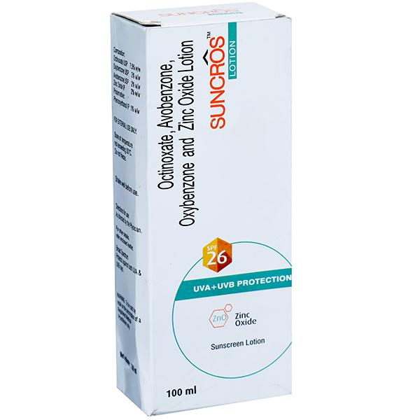 Suncros Sunscreen Lotion SPF 26, 100 ml