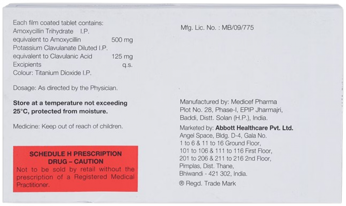 Amoxyclav 625 Tablet