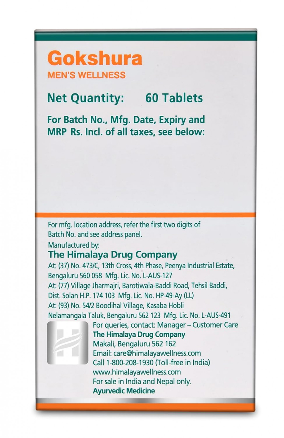 Himalaya Wellness Gokshura Tablets for Men's Energy and Vitality