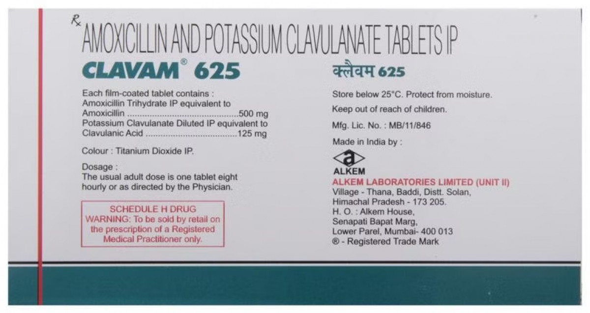 Clavam 625 Tablet