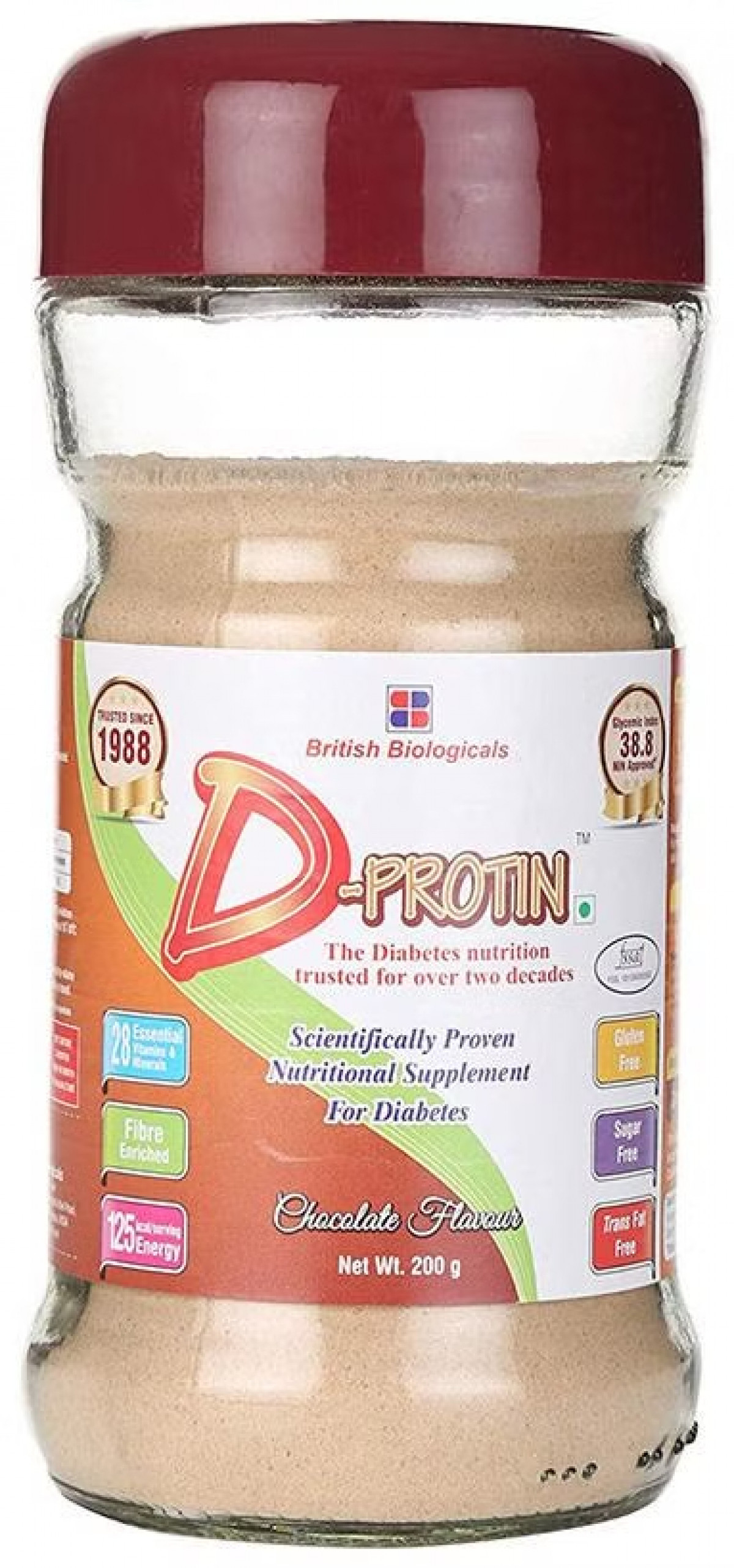 D-Protin Chocolate Flavour Nutritional Supplement for Diabetics 200 gm