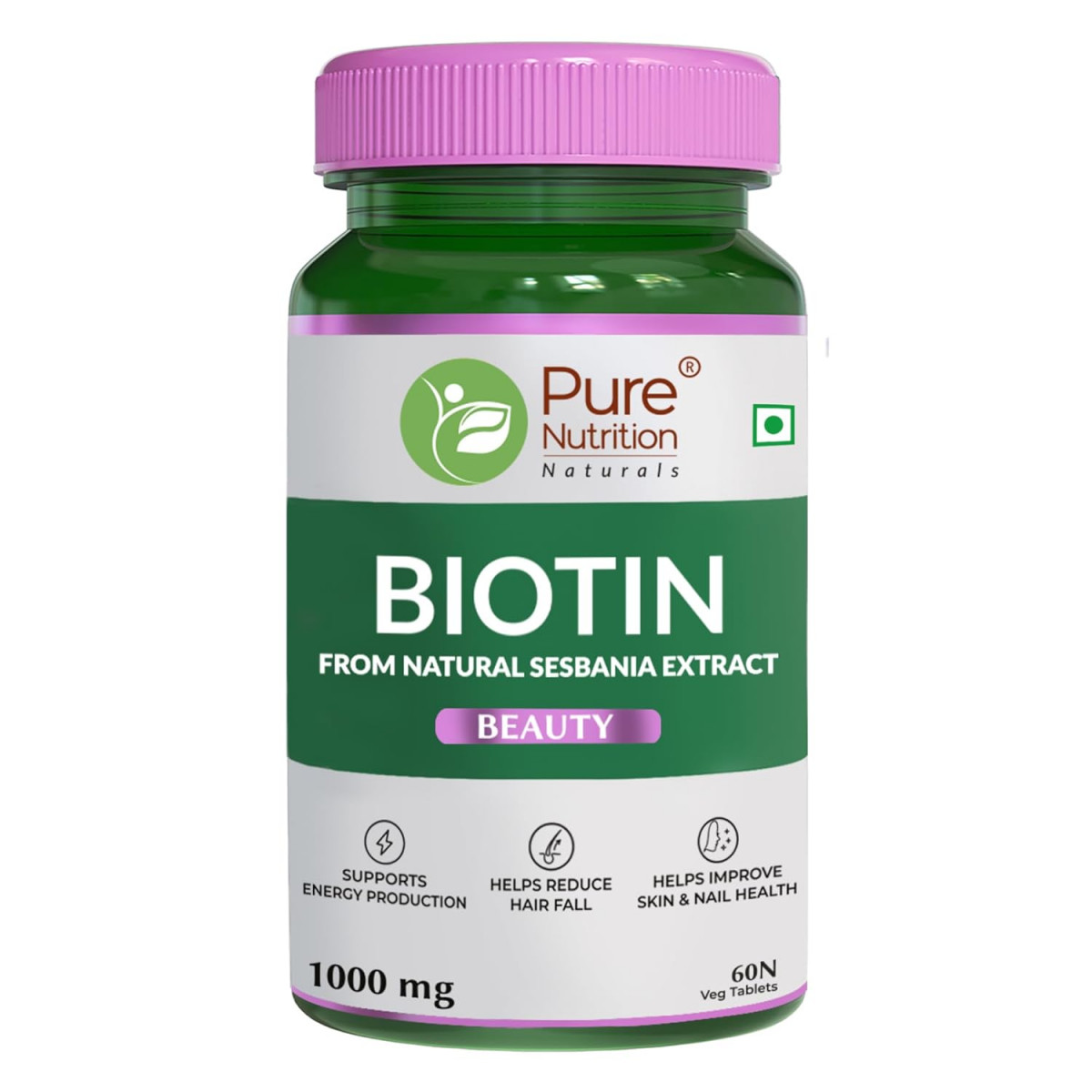 Pure Nutrition Biotin 1000mcg Veg Tablet