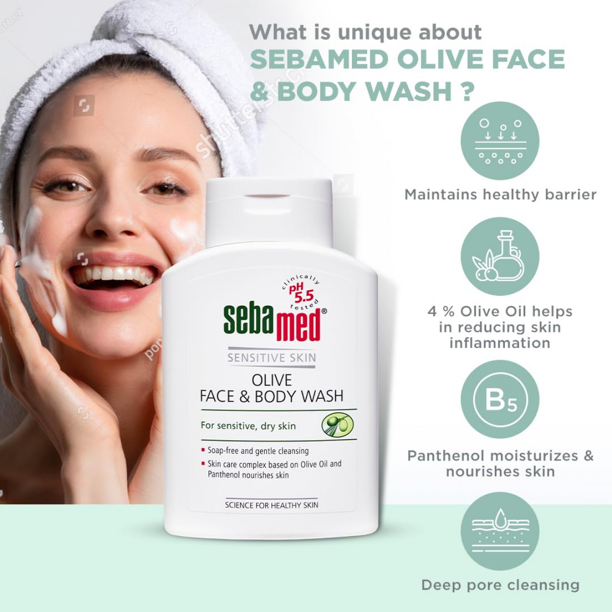 Sebamed Olive Face & Body Wash 200 ml