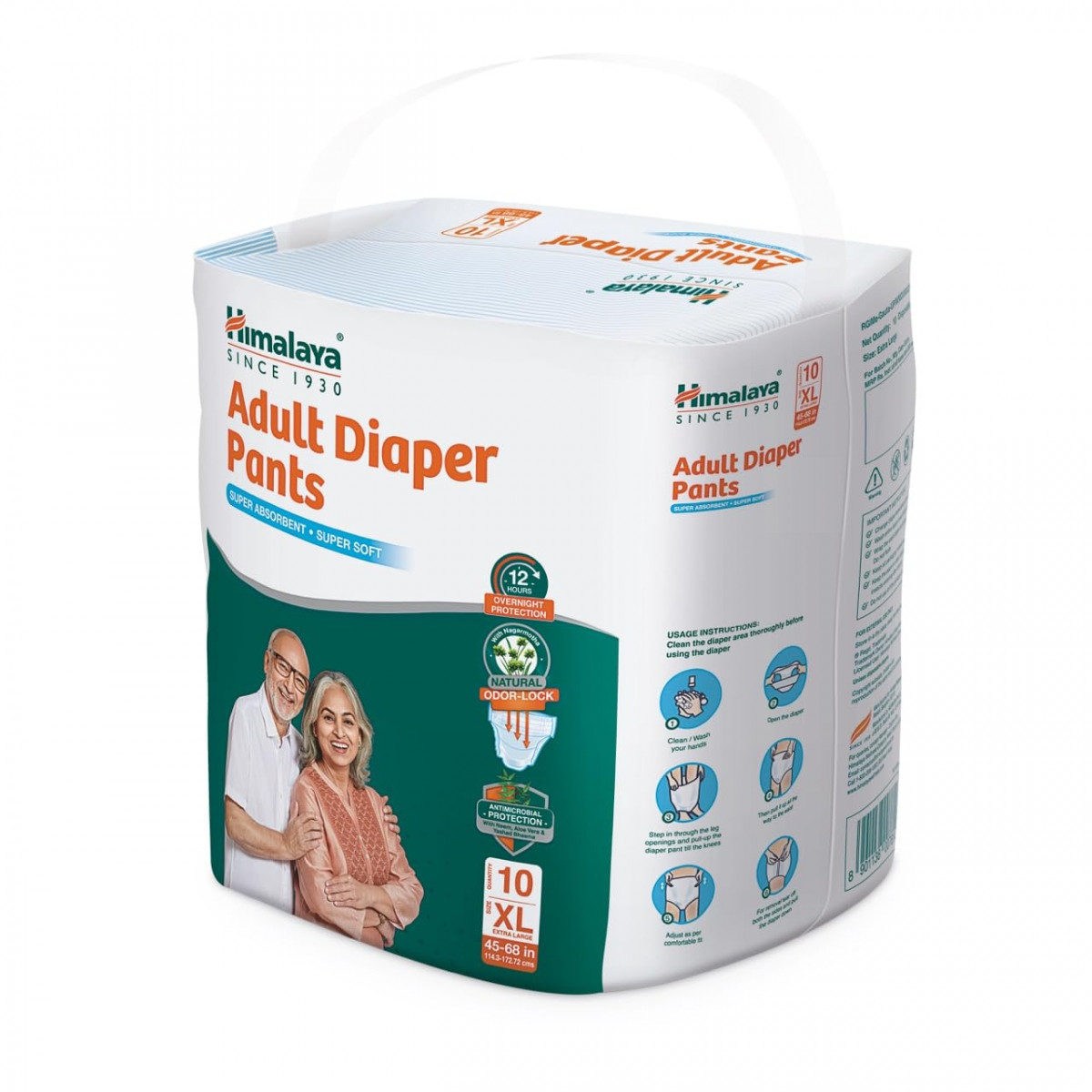 Himalaya Adult Diapers Pants with natural Odour lock and antibacterial absorbent core XL - Pack of 10