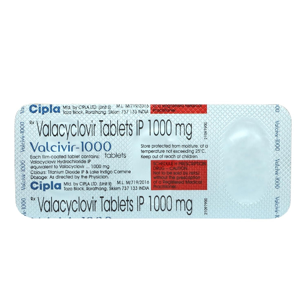 Valcivir 1000 Tablet