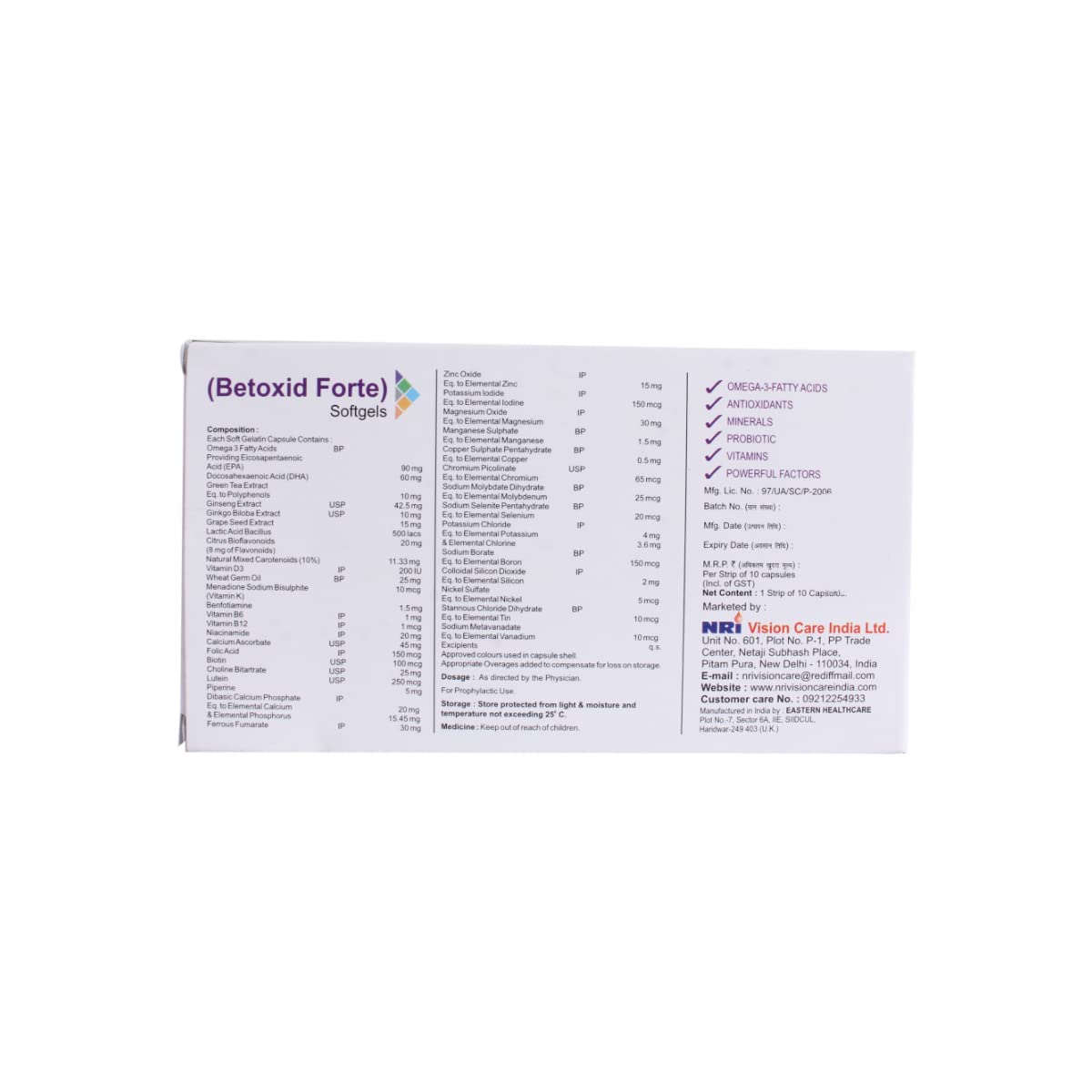 Betoxid Forte Softgels