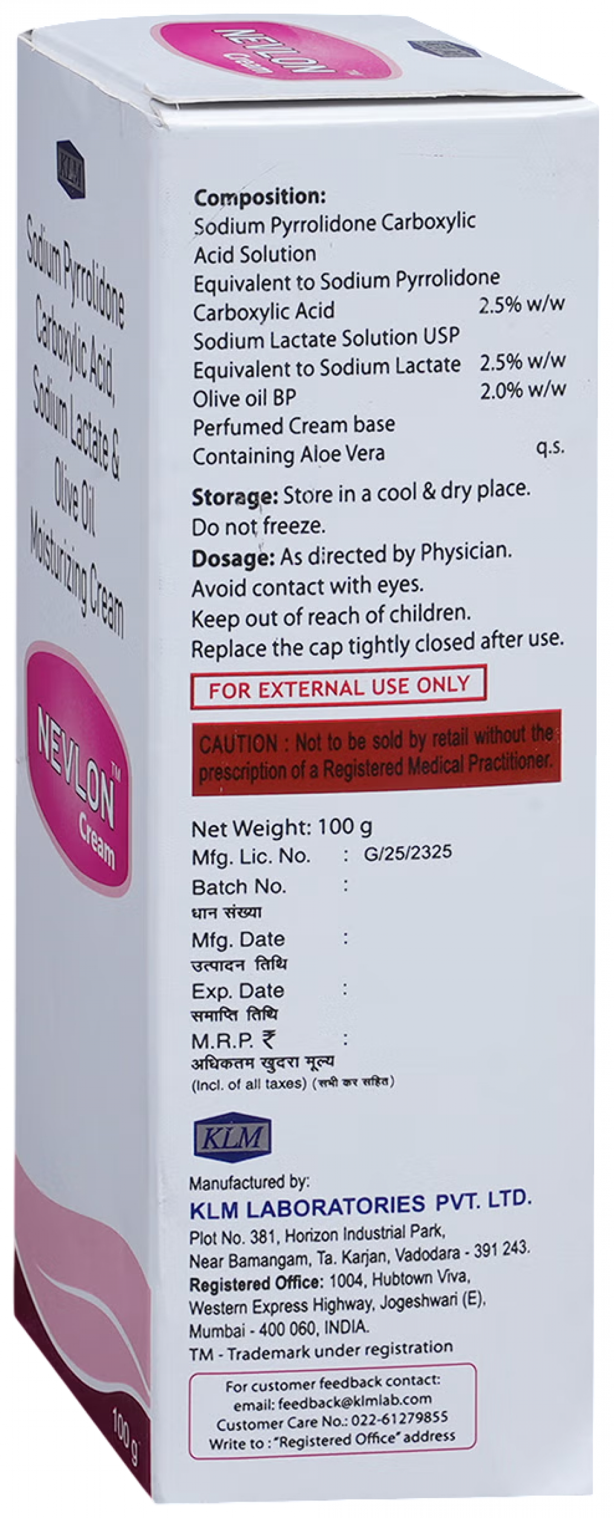 Nevlon Moisturising Cream how to use