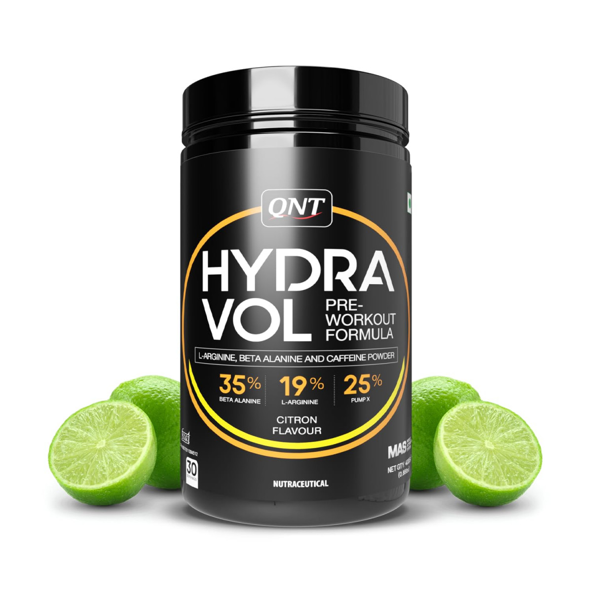QNT Hydravol Pre-Workout Supplement Citron, 400g