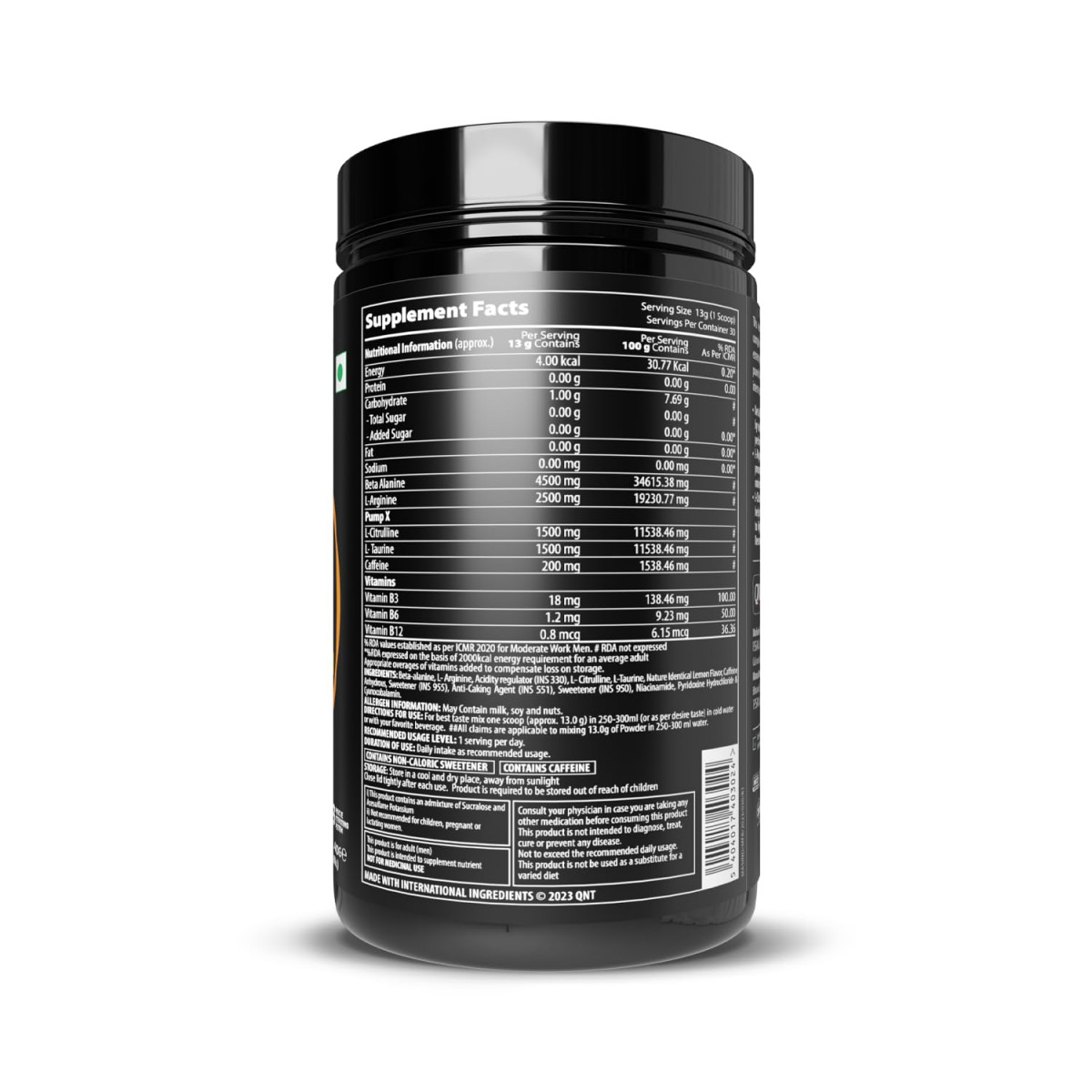 QNT Hydravol Pre-Workout Supplement Citron