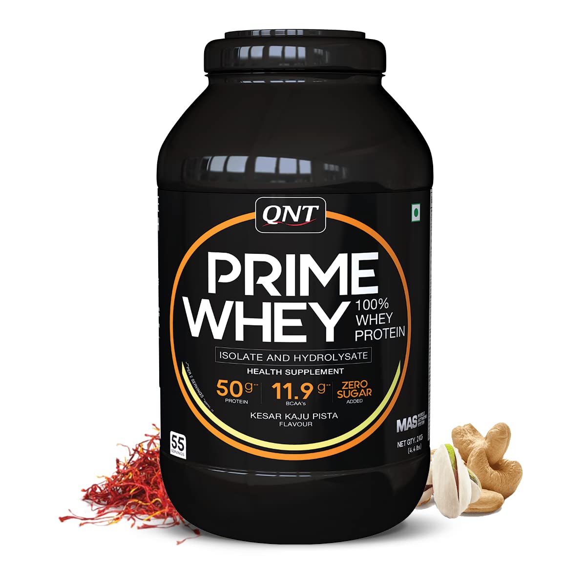 QNT Prime Whey Isolate Kesar Kaju Pista 2kg