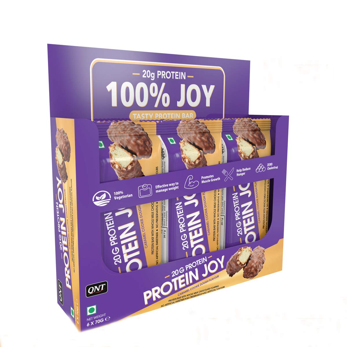 	Protein Joy 20g Protein Bar | Cookies & Caramel 6 bar(s) x 70g