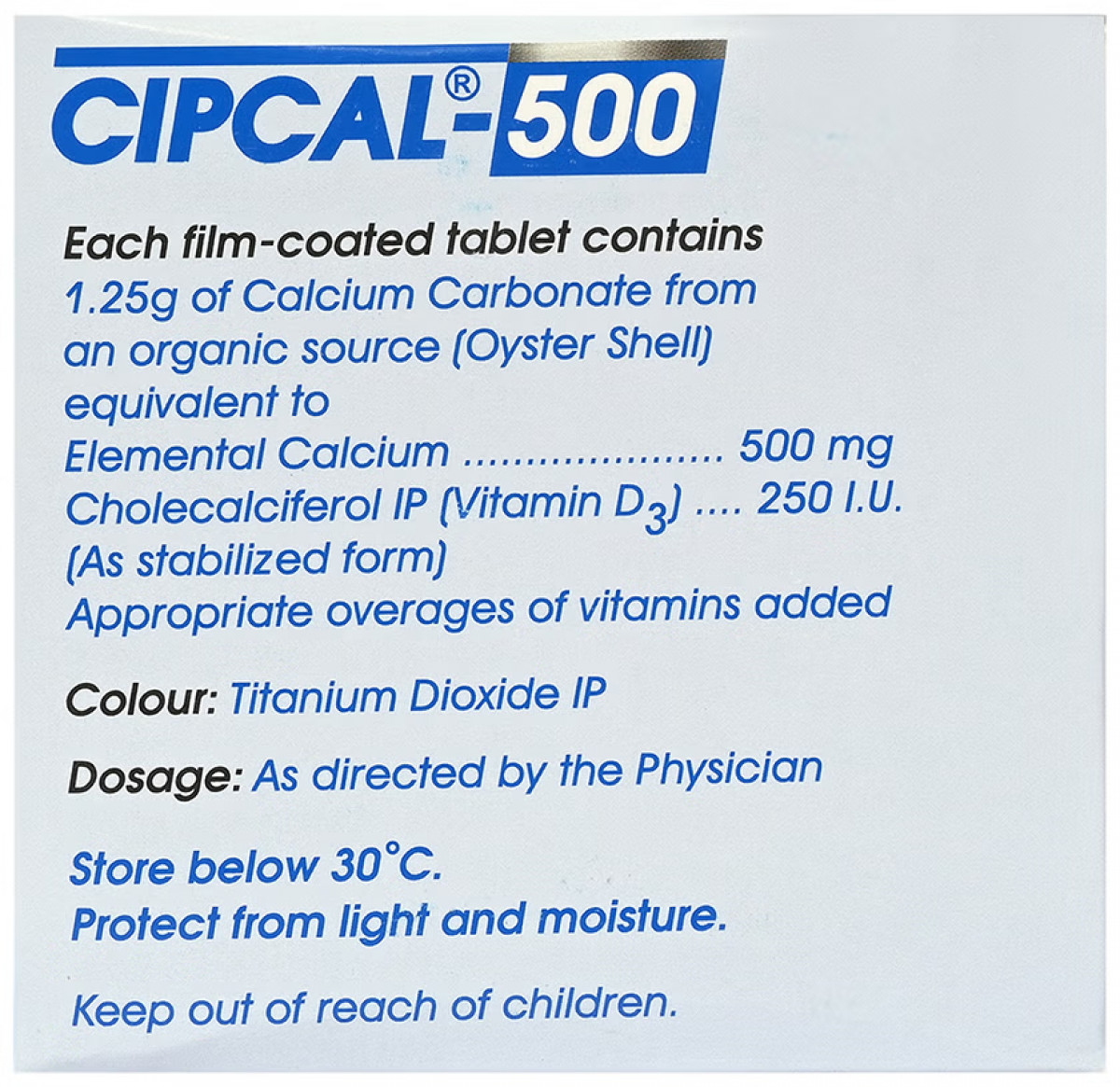 Cipcal-500 Tablet side effects