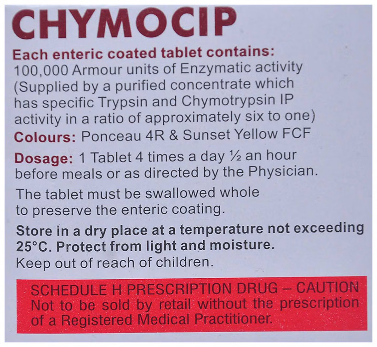 Chymocip Tablet benefits