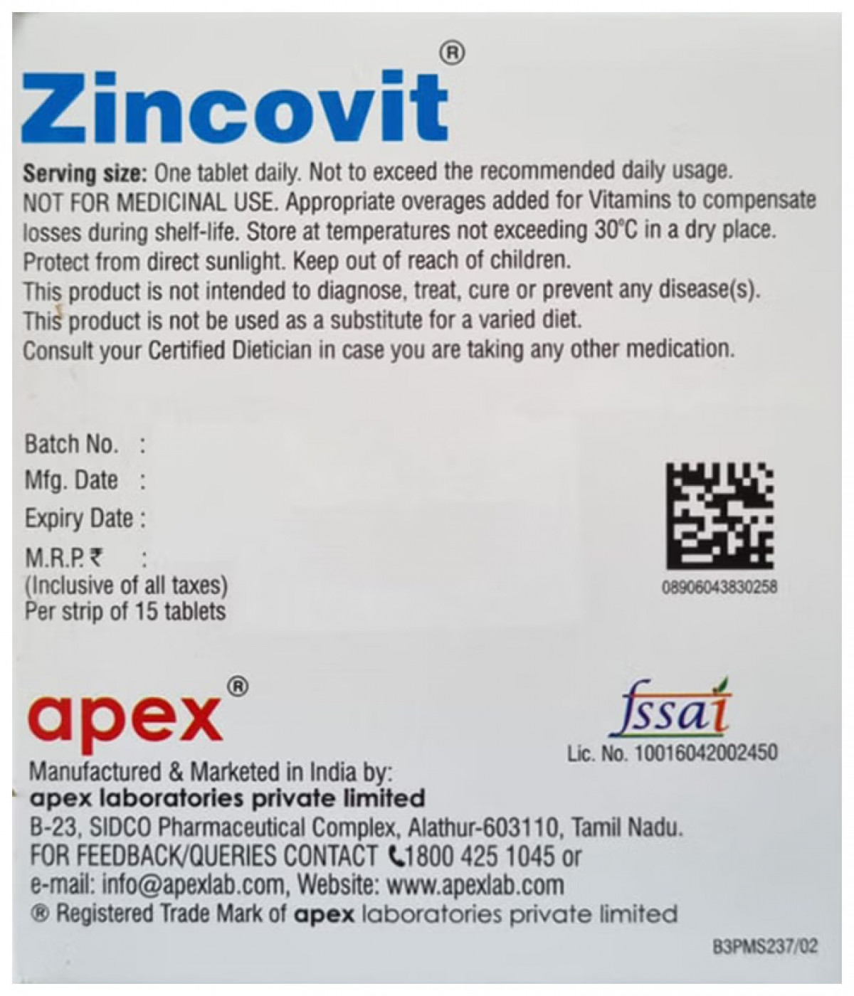 buy Zincovit online