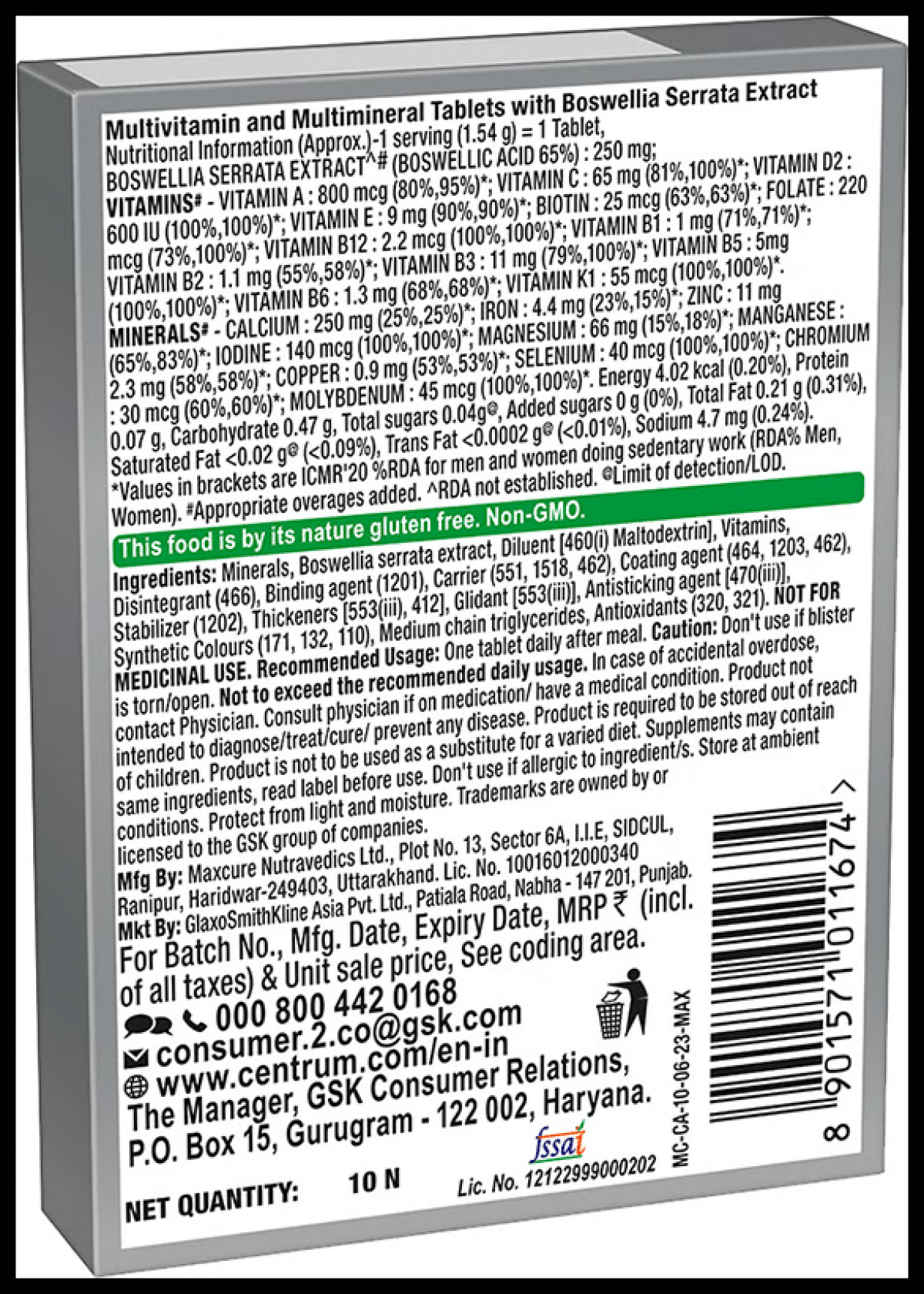 Centrum Adult 50+ | Vegetarian Multivitamin Tablets for Joint, Heart & Immune Support | World's No.1 Multivitamin Brand
