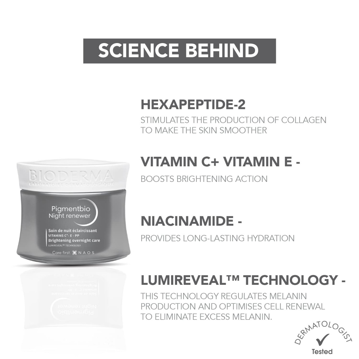Bioderma Pigmentbio Night Renewer Cream, 50 ml