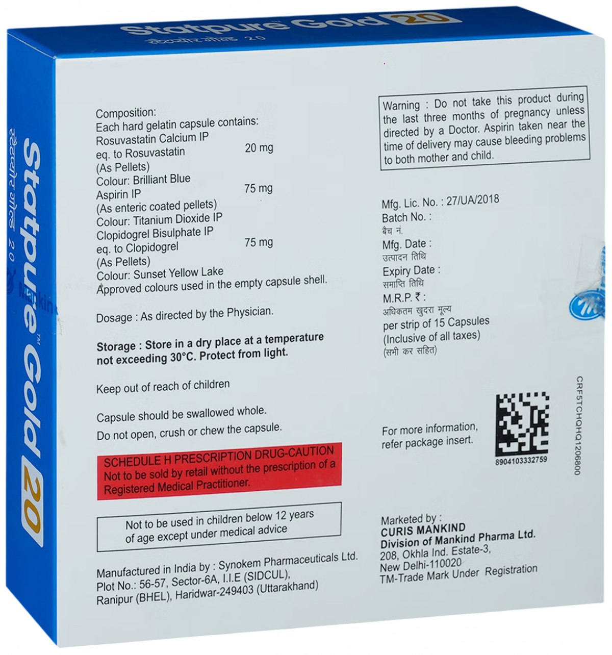 Statpure Gold 20 Capsule