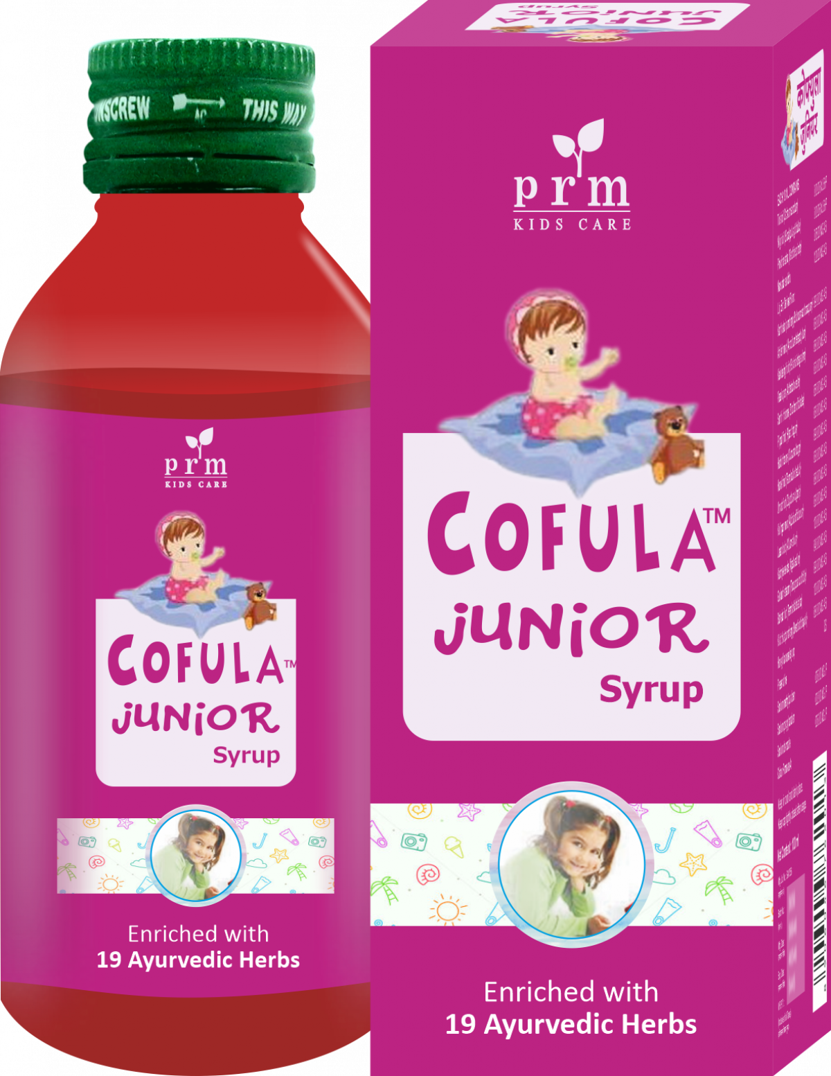 PRM COFULA JUNIOR Herbal Syrup, Gentle care for Cough & Cold 100 ml(Pack of 2) 