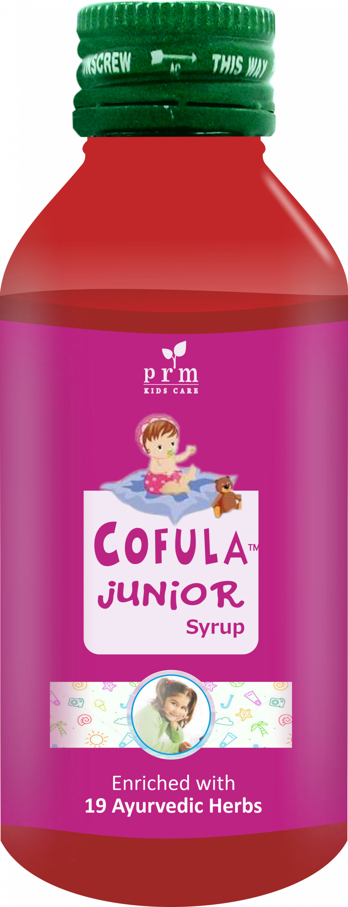PRM COFULA JUNIOR Herbal Syrup, Gentle care for Cough & Cold 100 ml(Pack of 2) 
