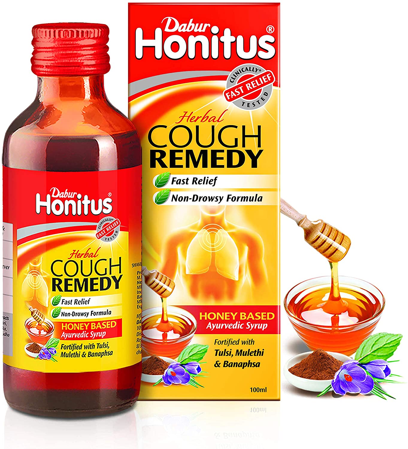 Dabur Honitus Herbal Cough Remedy 100 ml