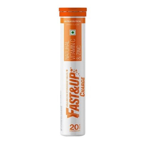 Fast&Up Charge Natural Vitamin C & Zinc Orange Effervescent Tablet