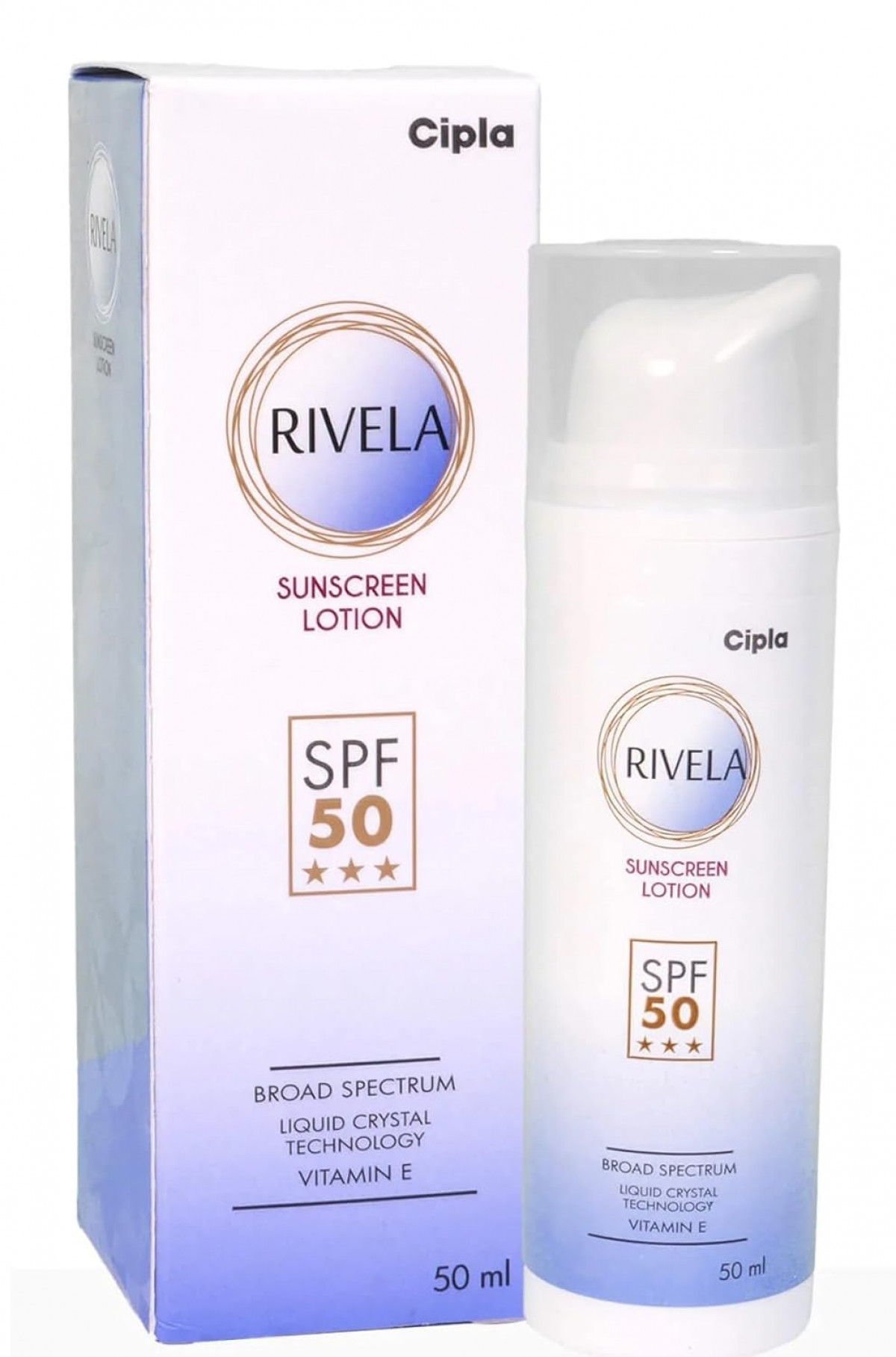 Rivela Sunscreen Lotion SPF 50, 50ml