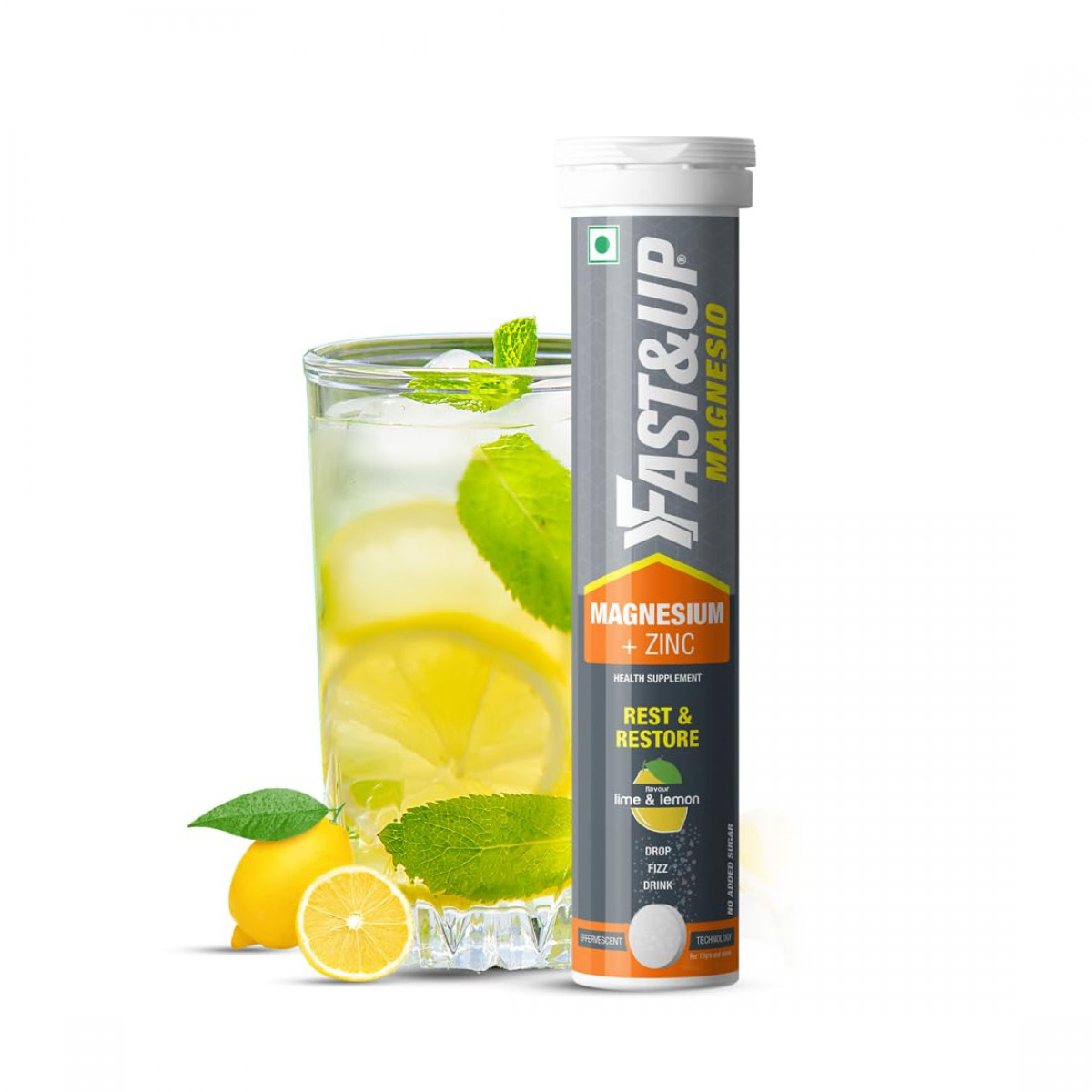 Fast&Up Magnesio Lime & Lemon Flavour, 20 Effervescent Tablets