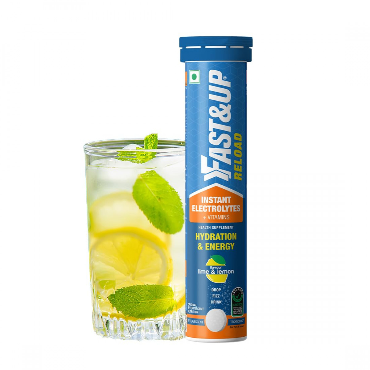 Fast&Up Reload Lime & Lemon Effervescent Tablet